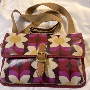 FOSSIL Floral Snap closure Crossbody Strap Purse